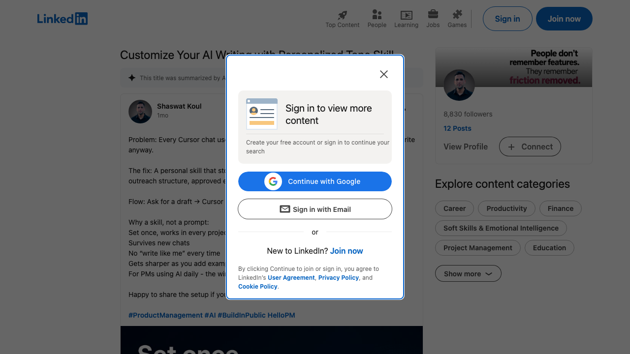 Screenshot of Shaswat Koul's Personal voice skill submission
