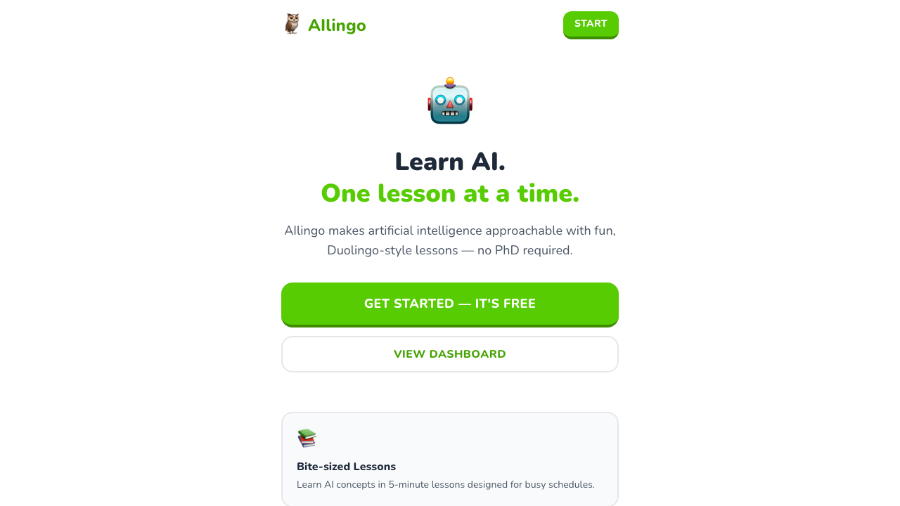 Screenshot of Sonali's Duolingo-style AI concepts learner submission