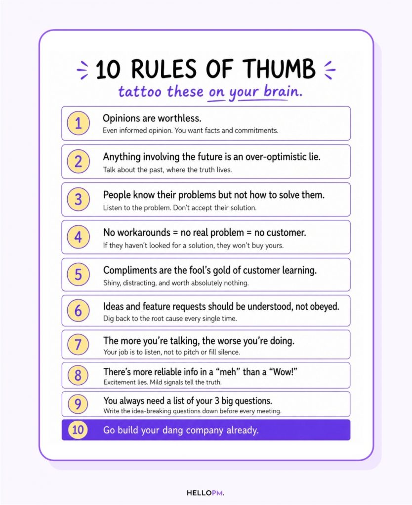 The Mom Test Book Summary- Top 10 Rules