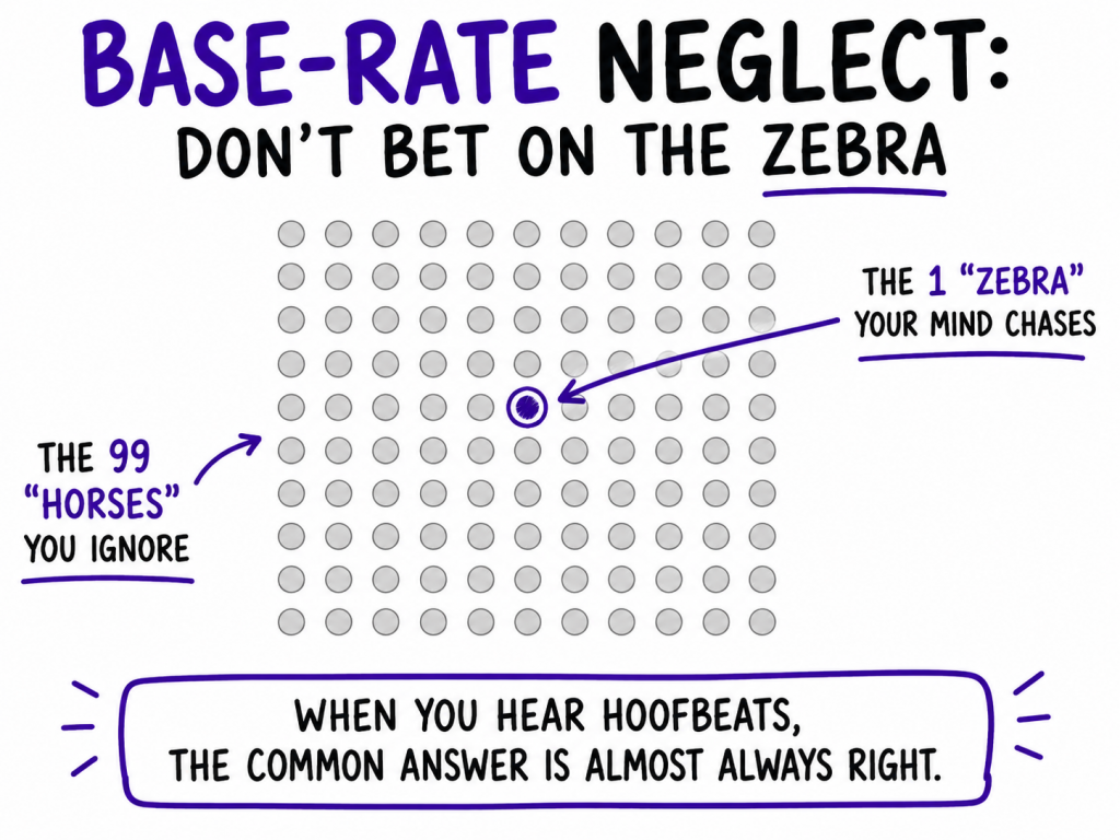 Art of thinking clearly summary- Base Rate Neglect