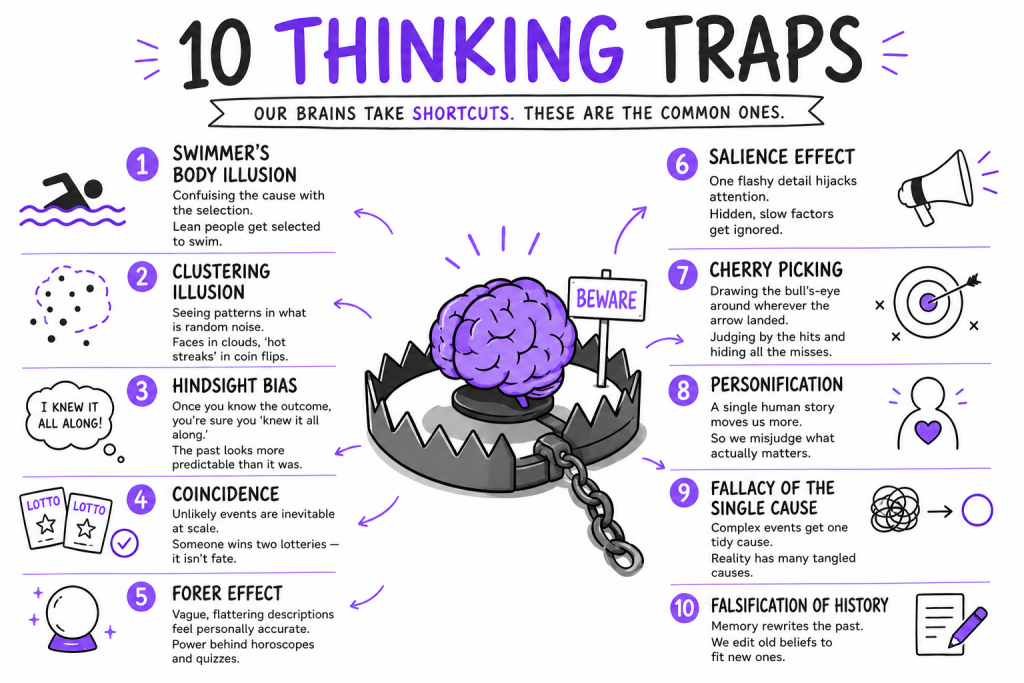 Art of thinking clearly summary- 10 Thinking Traps