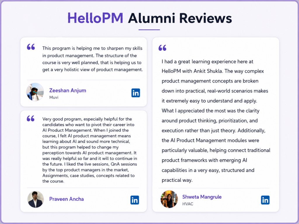 HelloPM Alumni Reviews