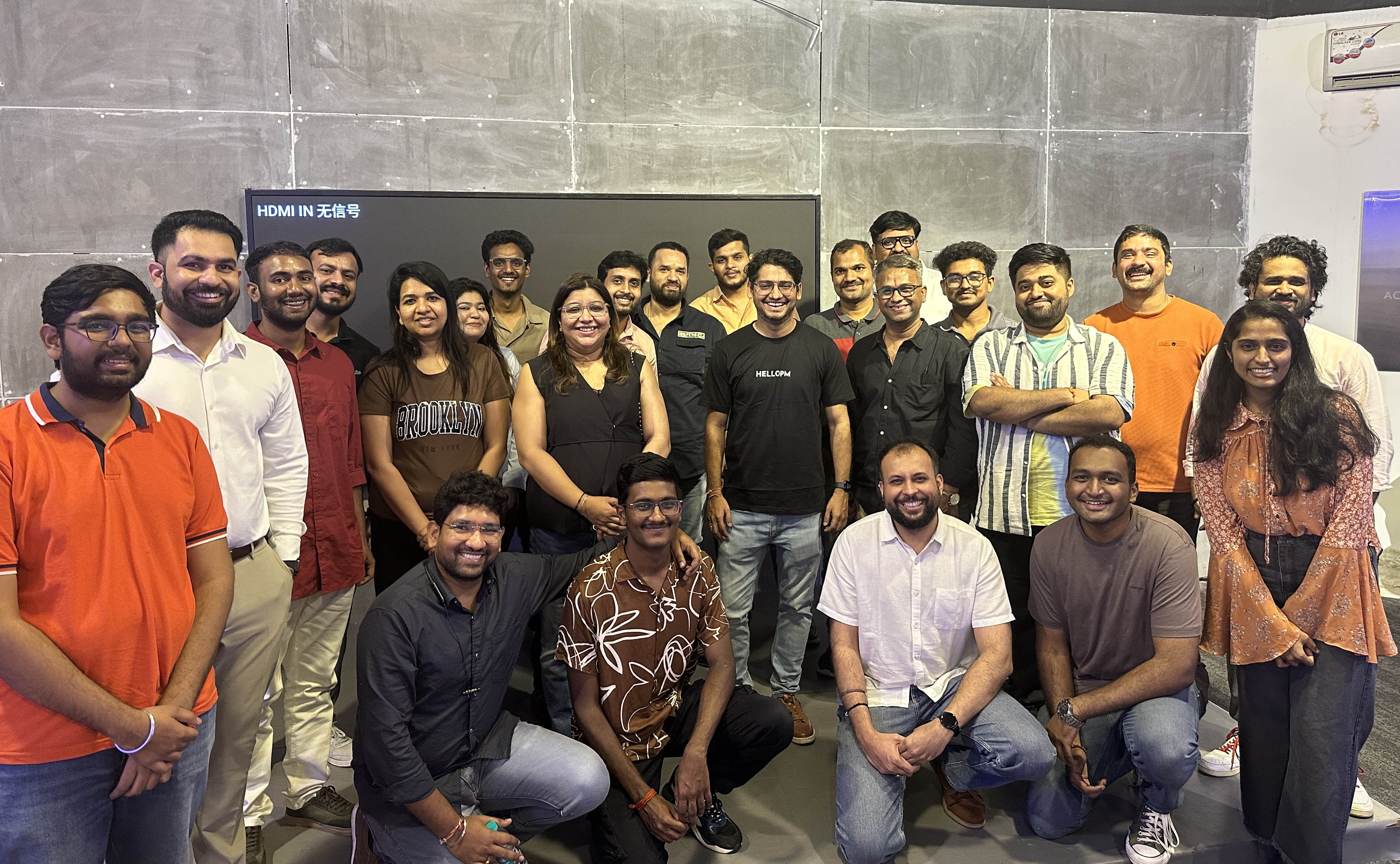 A full room of HelloPM members at a Hyderabad meetup